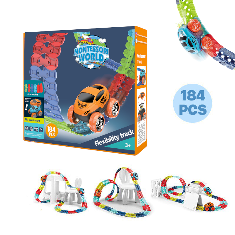 Montessori Track™ - Ultra-Flexible Machine Track + 1 Extra Car FREE