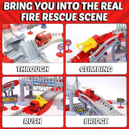 Firefighters trail